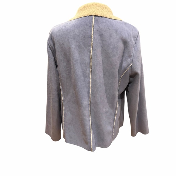 L.L Bean Women's Coat Jacket Large  Button Front Chamois Fleece lining Boho - Picture 8 of 13